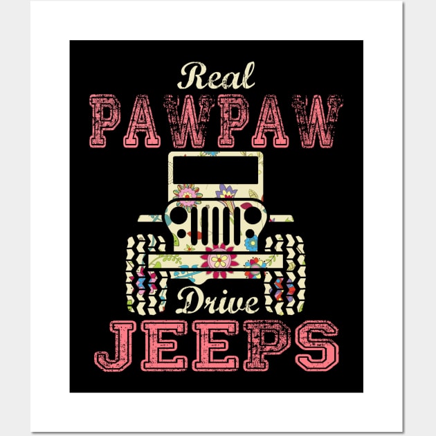 Real Papaw Drive Jeeps Cute Flower Jeep Floral Jeeps Women/Kid Jeep Lover Jeep Girl Wall Art by Nancie